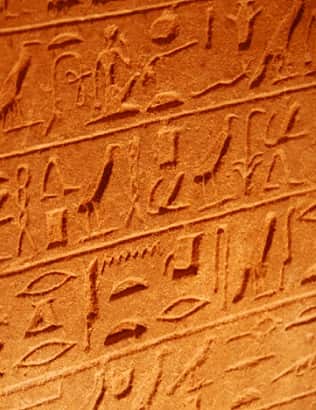 Hieroglyphics from ancient Egypt