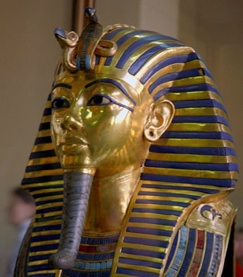Tutankham gold funerary mask